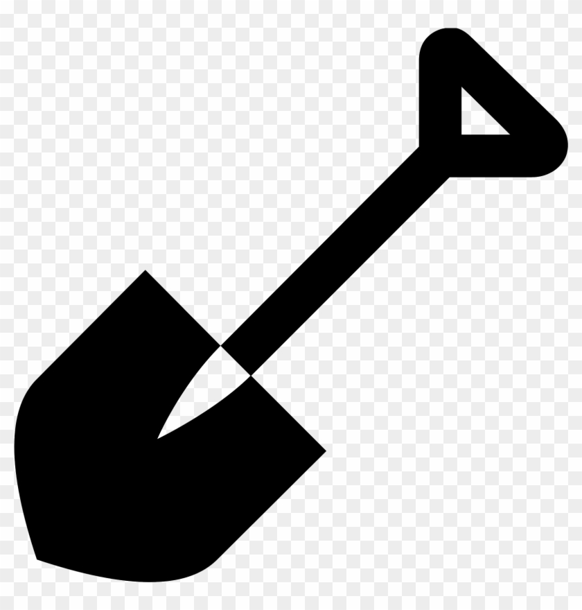 It Is A Logo Of A Standard Shovel, Slanted Slightly - Shovel Icon #824263