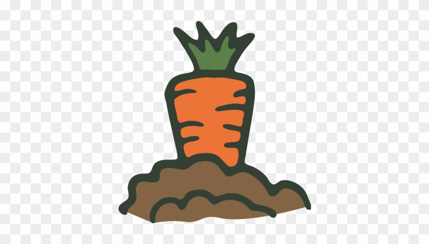 Vegetable Garden Clipart - Carrot In Ground Clipart #824308
