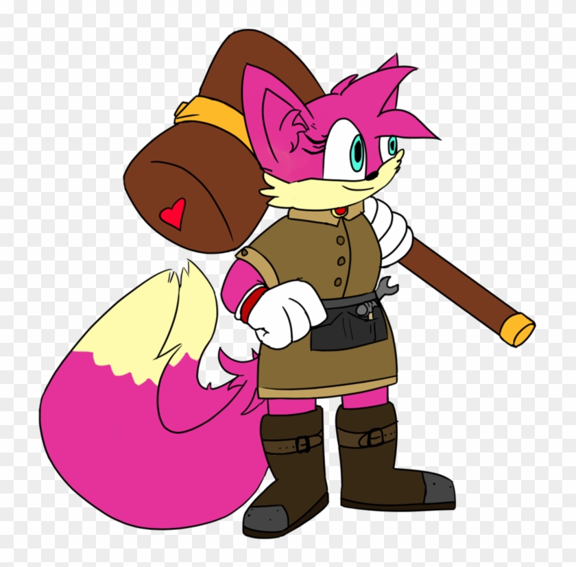 Tails And Amy Fusion By Queen Of Spades - Cartoon #824314