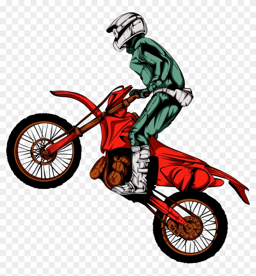 Motorcycle Helmet Motocross Clip Art - Mota Cross Vetores Png #824329