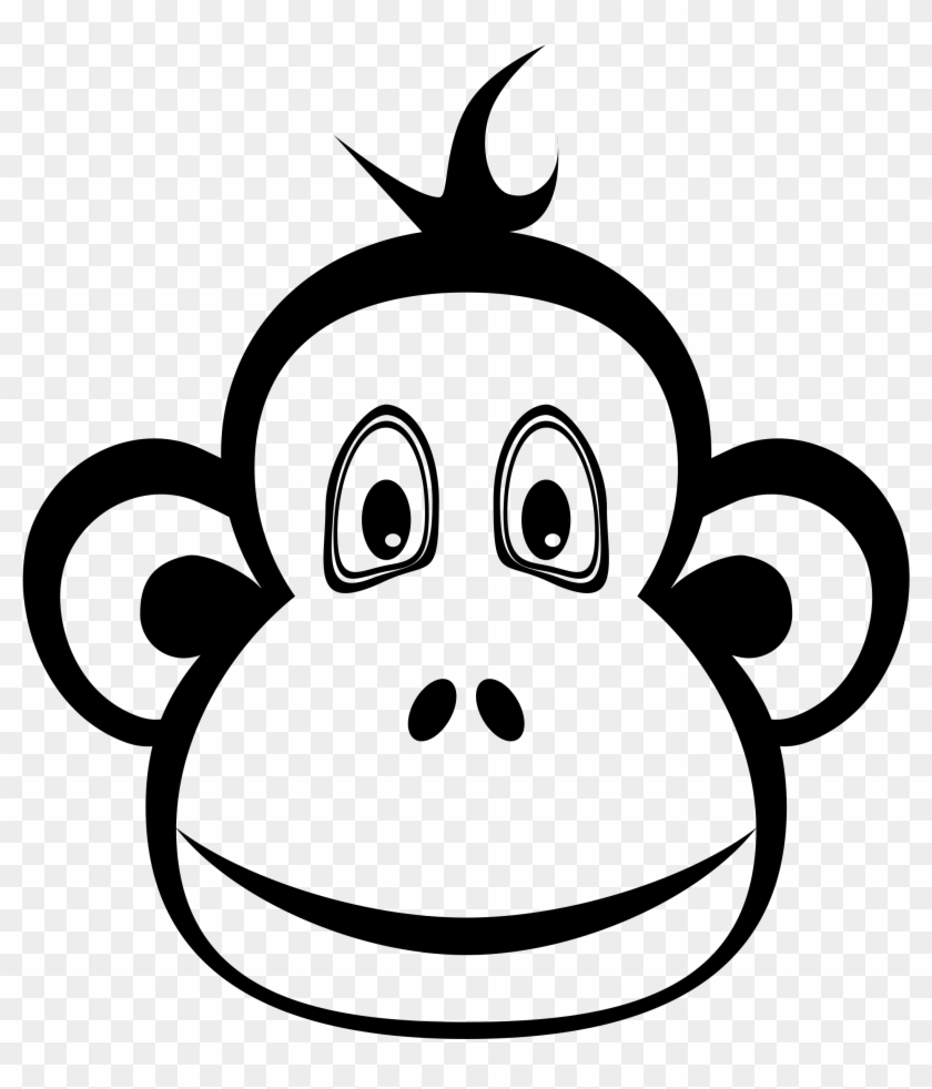 Mnky07 Monkey Face Drawing Monkey Head Drawing 8 Face Monkey Black And White Png Free Transparent Png Clipart Images Download