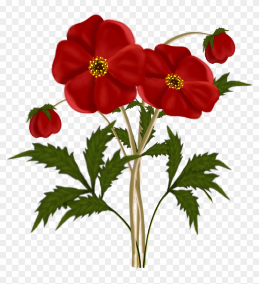 Red Flower Clipart Small - Red Flowers #824388