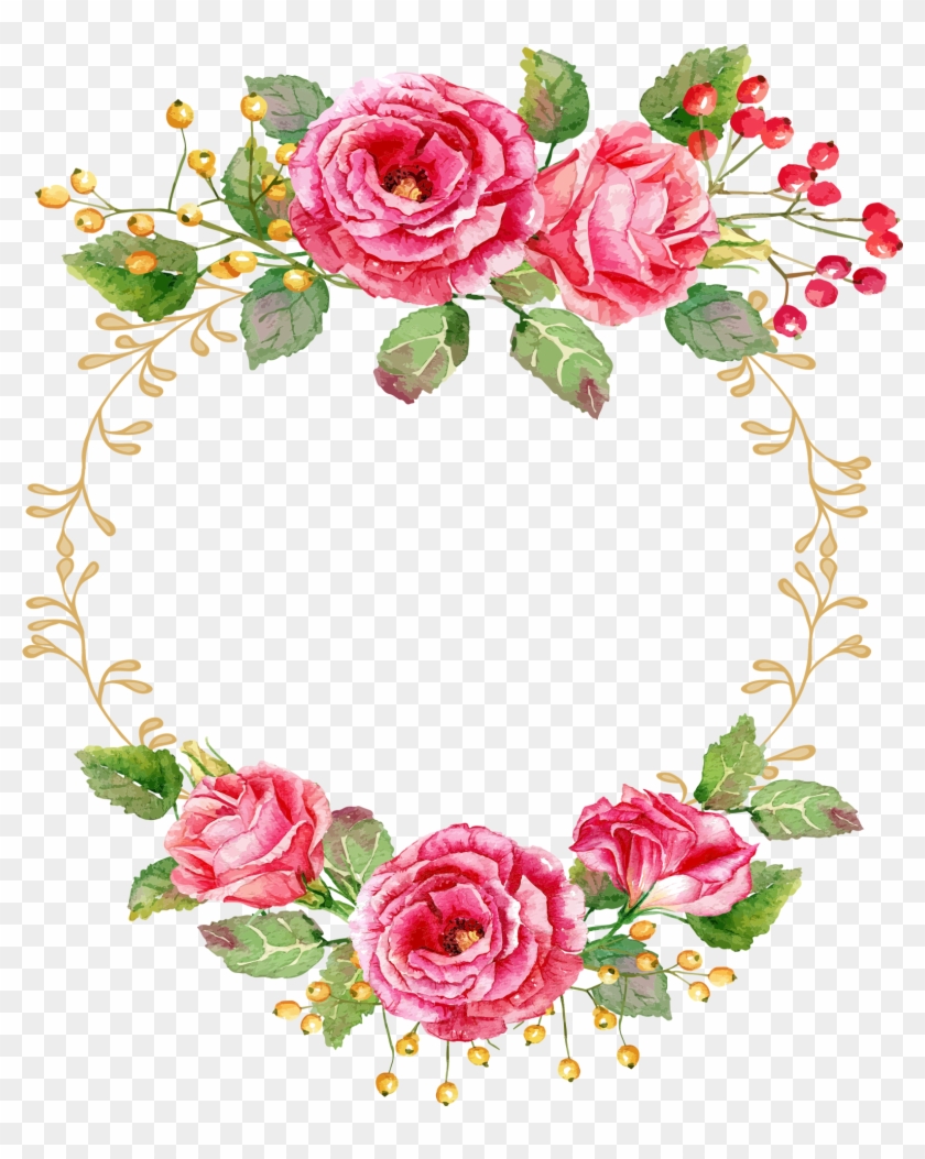 Rose Watercolor Painting Floral Design Flower - Rose Flower Vector Png #824522