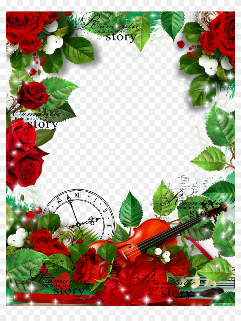 Rose Picture Frame Romantic Roses Frame, - Rose Picture Frame Romantic Roses Frame, #824534