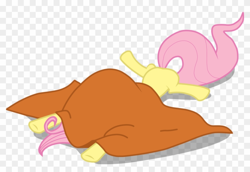 Filly Fluttershy Under A Flag By The Well Man - Cartoon #824605