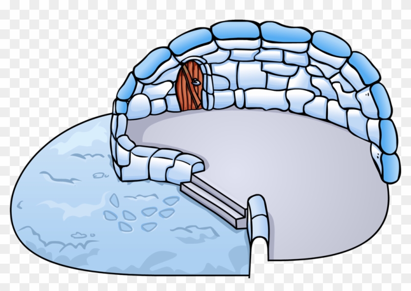 Snowy Backyard Igloo - Club Penguin Igloo #824658