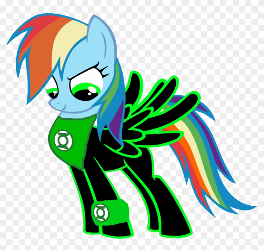 Inspiration Green Lantern Clip Art Medium Size - Green Lantern Rainbow Dash #824659