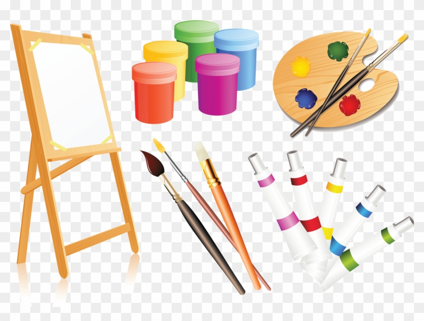 Painting Palette Clip Art - Tools For Painting Clipart #824689