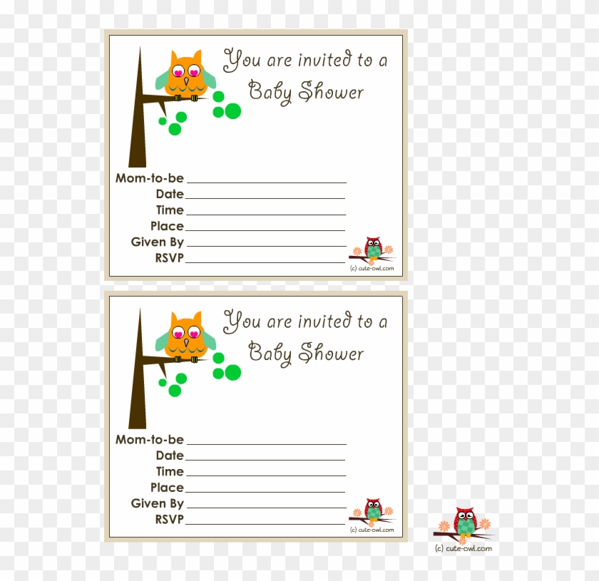 Cute Owl On A Tree Baby Shower Invitations - Baby Shower #824691