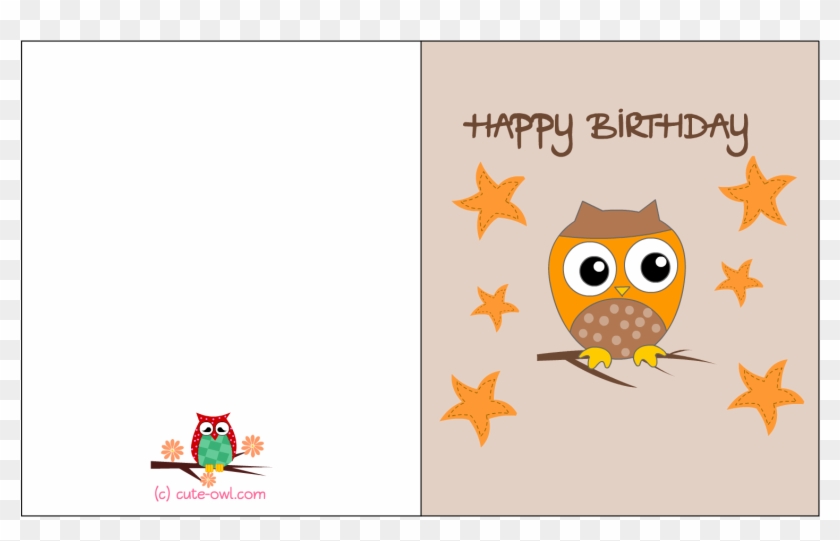 Free Printable Owl Themed Birthday Card - Printable Girl Birthday Card Free #824700