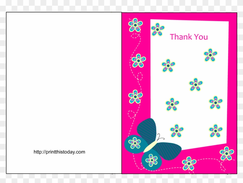 Free Butterfly Baby Shower Thank You Card Printable - Baby Shower #824701