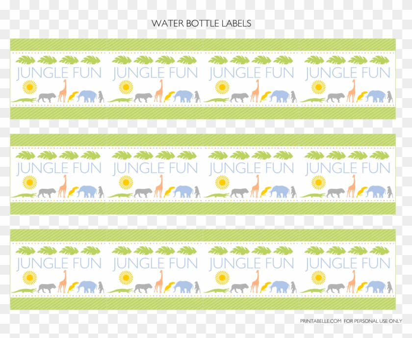 Printable Safari Baby Shower Invitations Via - Jungle Themed Water Bottle Labels #824722