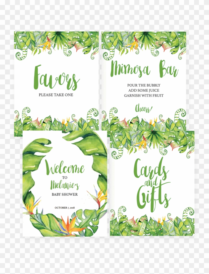 Tropical Baby Shower Decor Pack Printable By Littlesizzle - Baby Shower #824747