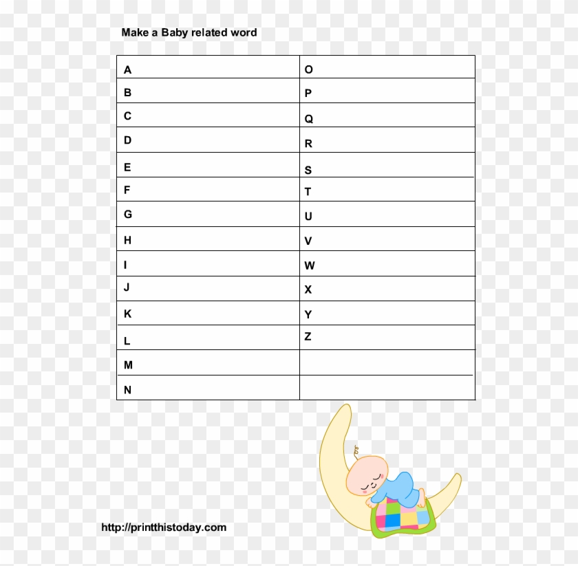 More Free Printable Baby Shower Games Make A Baby Related - Baby Shower Word Scramble Game Answers #824750