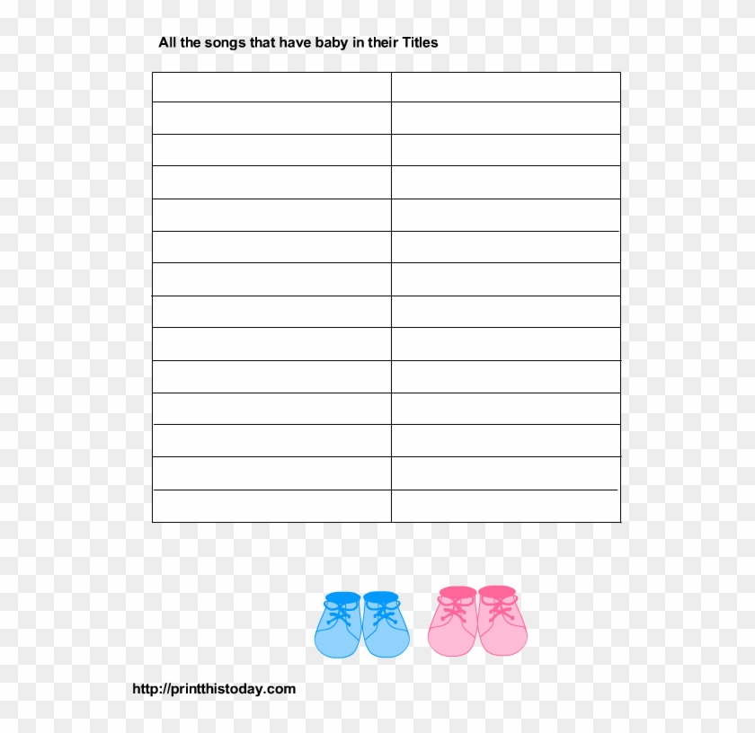 More Free Printable Baby Shower Games - Statistical Graphics #824800