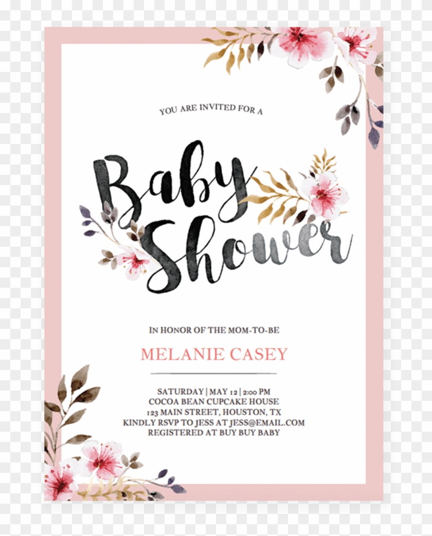 Blush And Black Baby Shower Invitation Template By - Bullet Journal [book] #824829