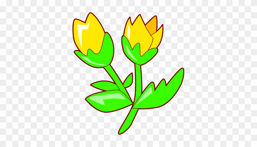 Yellow Tulip Clipart - 2 Flower Clipart #824837