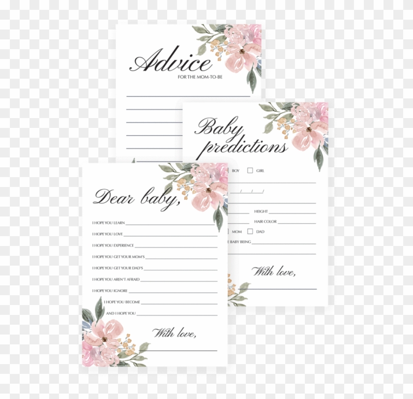 Baby Shower, Watercolor Floral Shower Games Blush Pink - Garden Roses #824895