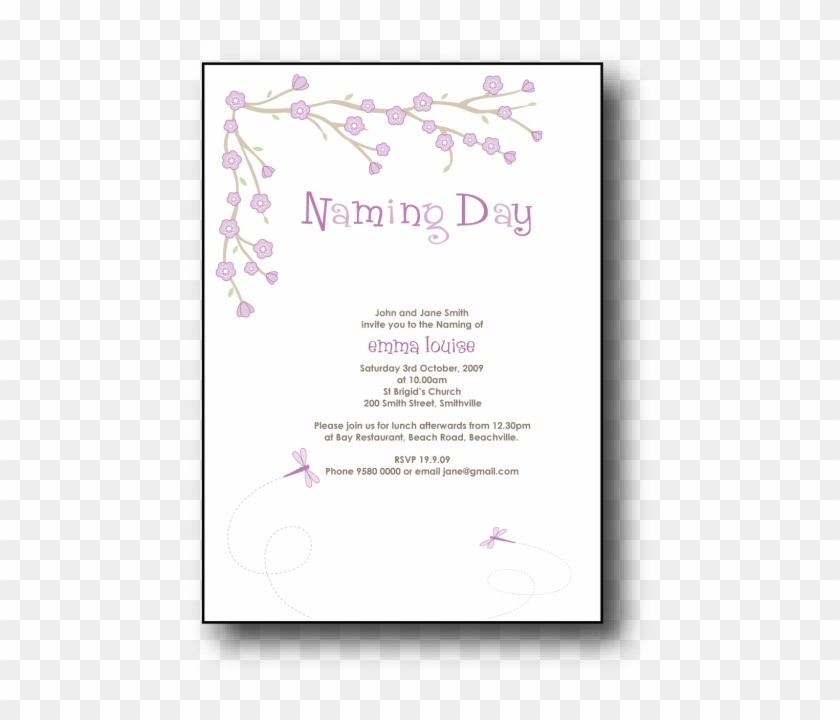 Baby Naming Invitation Wording Naming Day Invitations - Baptism #824909