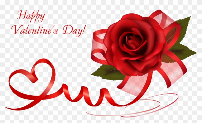 Png Клипарт "valentine's Day" - Happy Valentine's Day Rose #824955