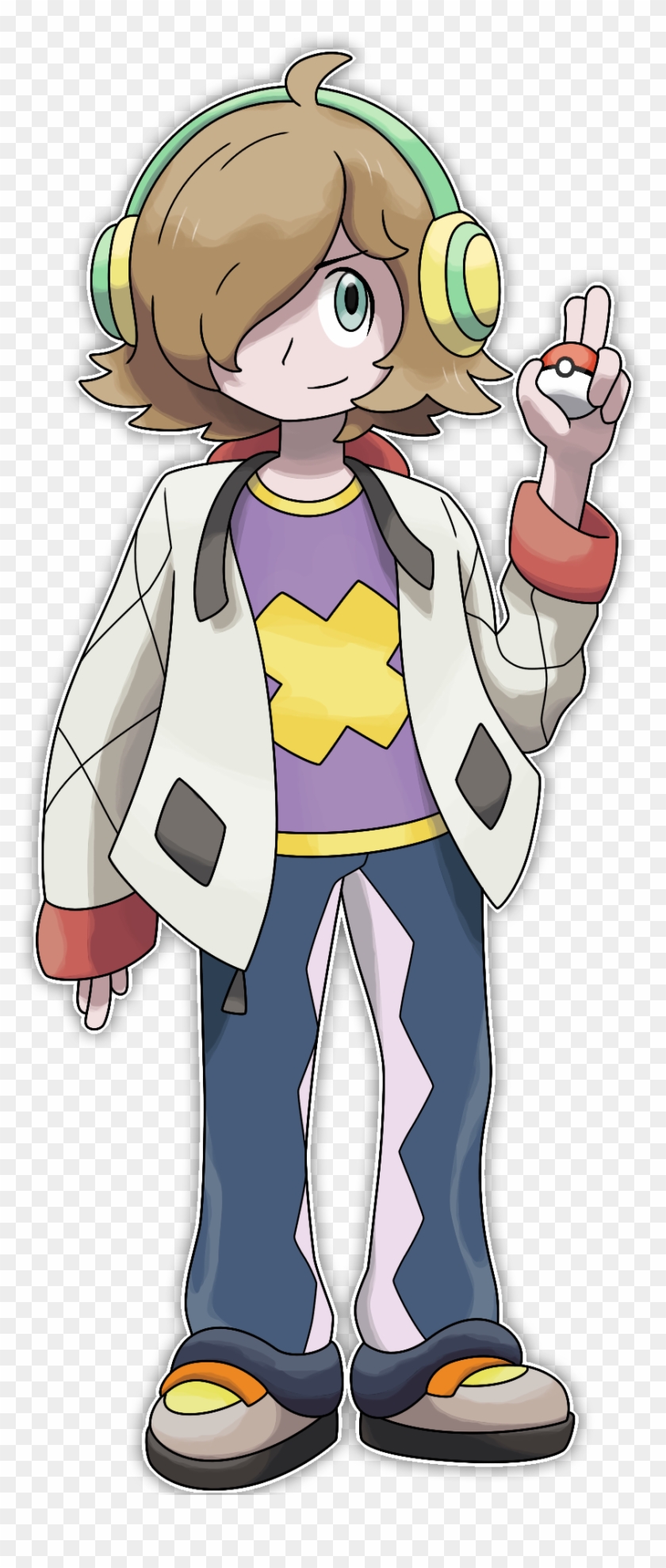 Pokemon Trainer Lex V3 By Smiley-fakemon - Pokemon Trainer With Headphones #825056