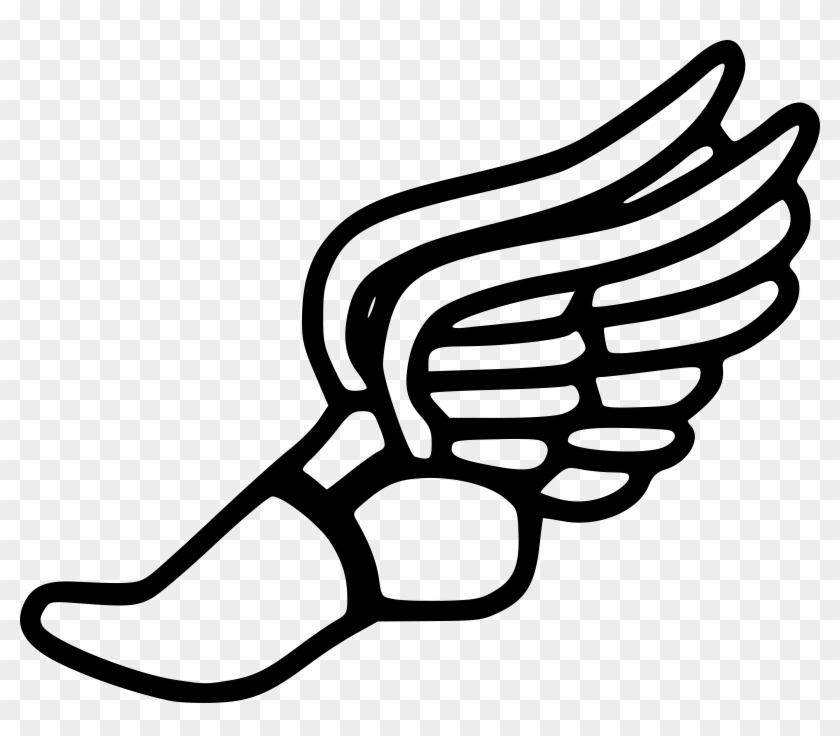 Track Shoe With Wings Clipart - Track And Field Shoe #825057