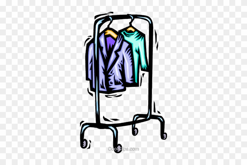 Coat Clipart Clothing Rack Pencil And In Color - Coat Rack Clip Art #825159