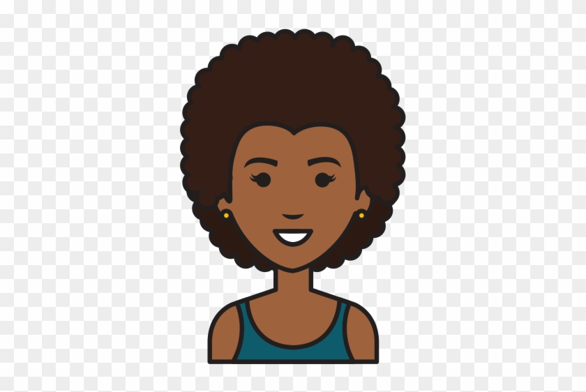 Beautiful Black Woman Avatar Character - Black Lady Cartoon #825166