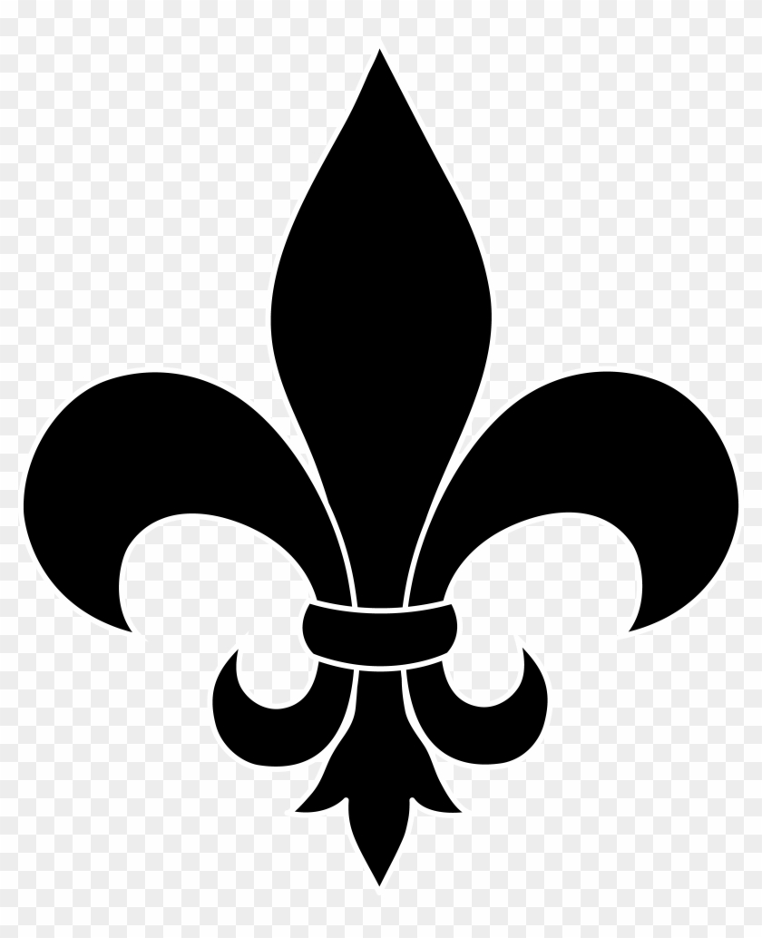 Fleur De Lis Clip Art Free - Black Fleur De Lis #825243