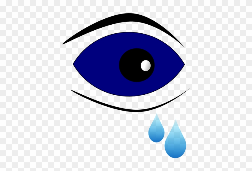 Eye Drops Sign Vector Illustration - Eye With Teardrop Png #825245