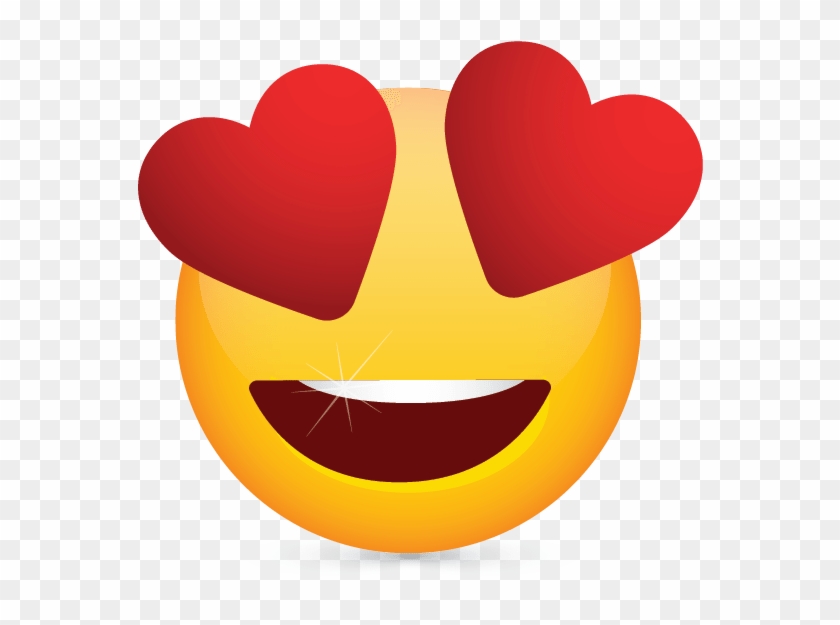 Heart Eyes Emoji Clipart - Emoji With Heart Eyes #825289