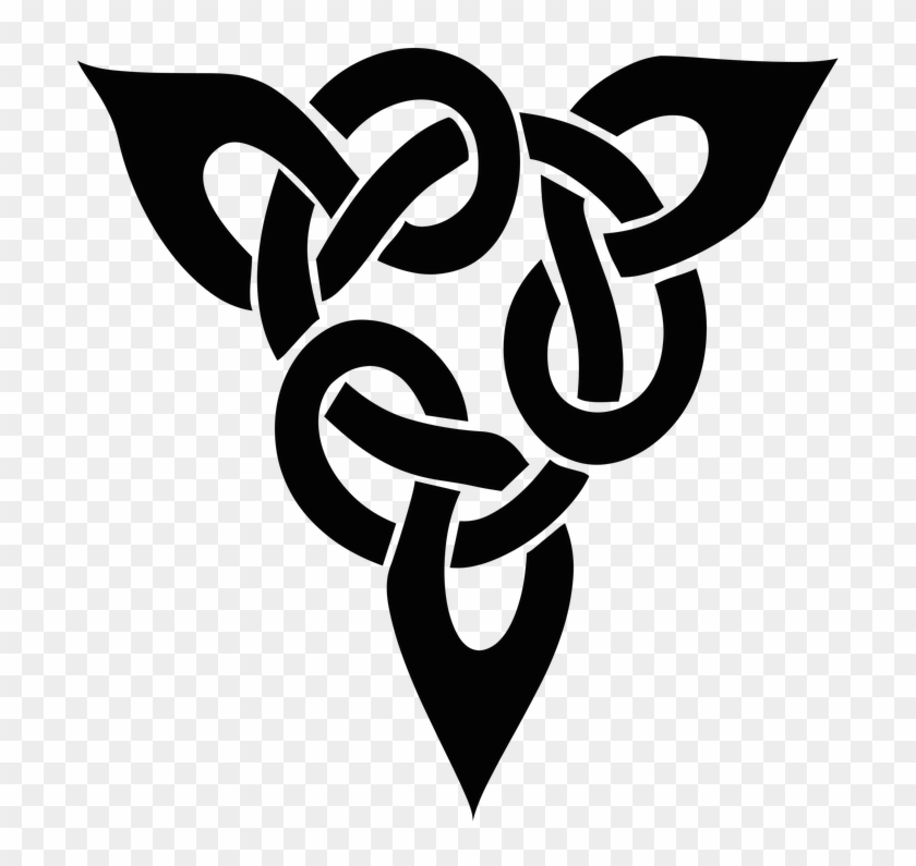 Rose Tattoo Png 9, Buy Clip Art - Celtic Knot Silhouette #825313