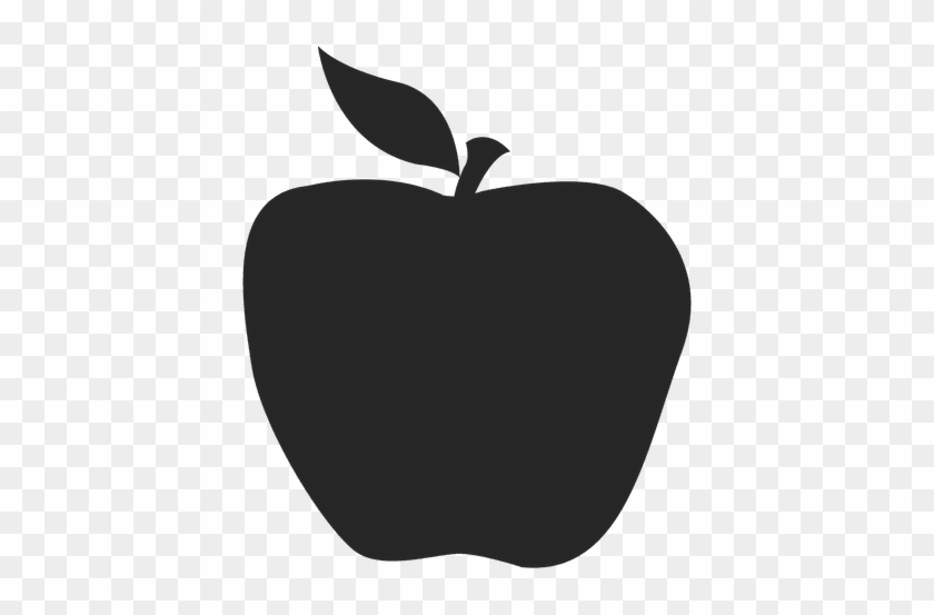 Apple Icon Silhouette - Icon Apple Fruit Png #825312