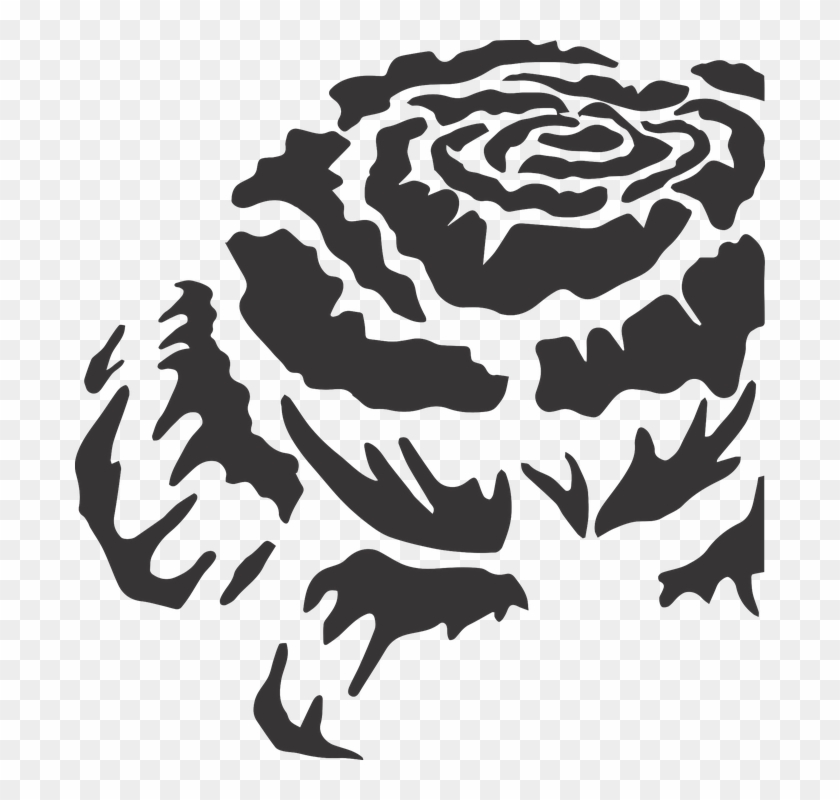 Rose Black And White Clipart 2, Buy Clip Art - Clip Art #825351