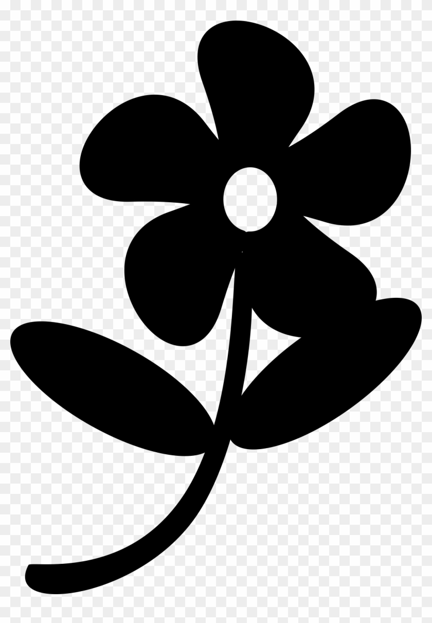 Beautiful Clipart Rose Black And White With Clipart - Black Flower Clip Art #825366