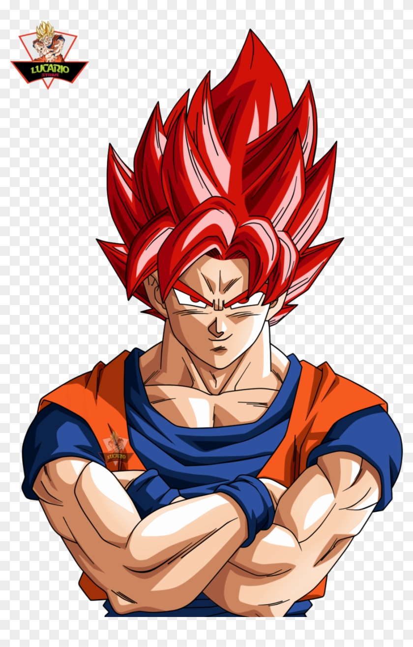 Goku Ssj God Red New Transformation By Lucario - Goku Super Saiyan Red #825369