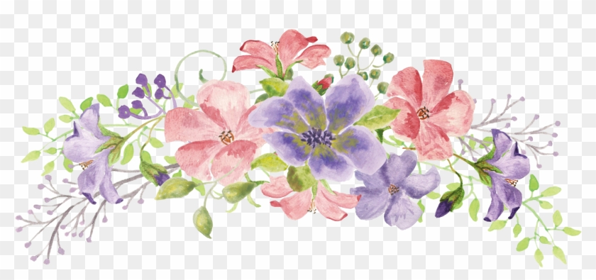 Flowers Watercolor Painting - Aquarela Pintura Flores Png #825413