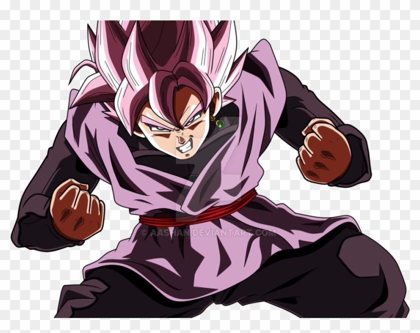 Goku Black Super Saiyan Rose Powering Up By Aashananimeart - Super Saiyan #825412