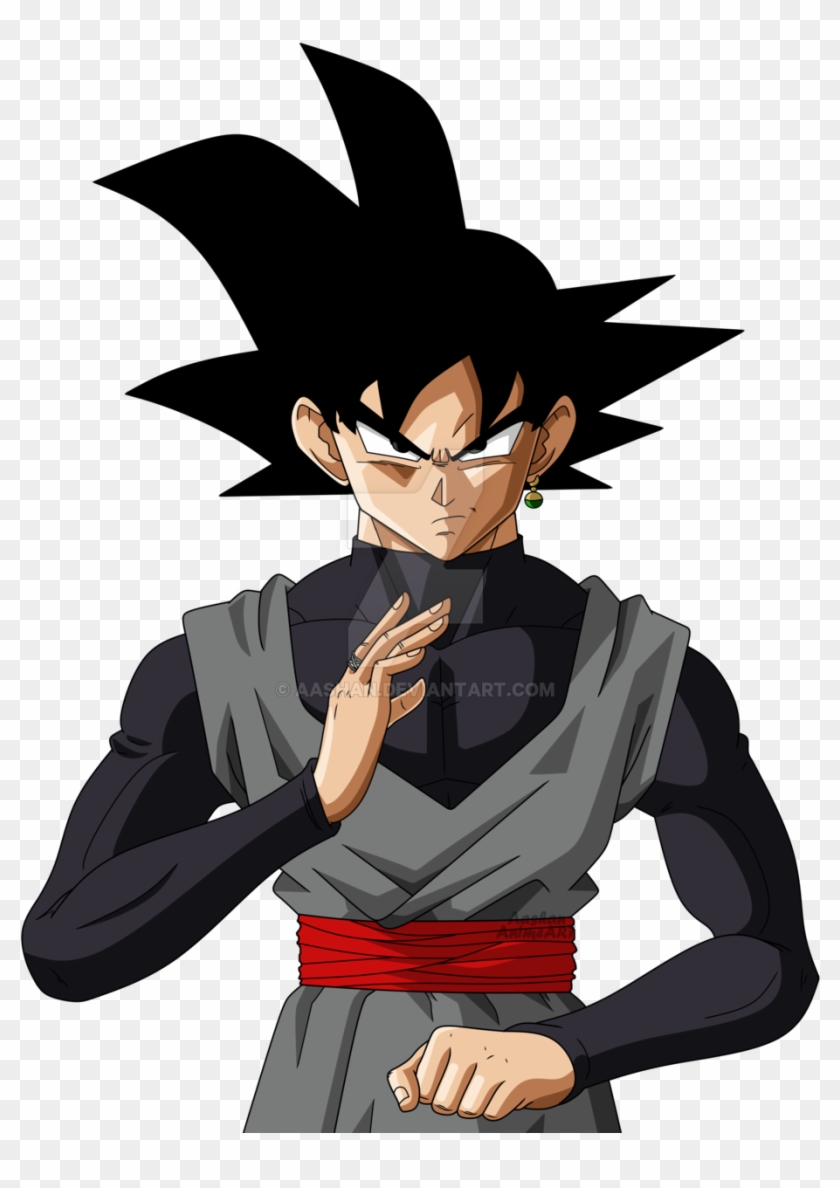 Goku Black Fighting Pose Colored By Aashananimeart - Black Goku Fighting  Pose - Free Transparent PNG Clipart Images Download