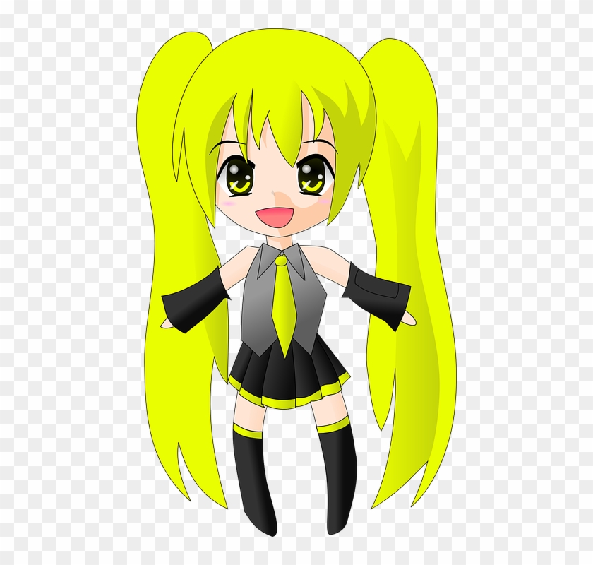 Preppy Girl Cliparts 5, Buy Clip Art - Anime Niña Feliz #825547