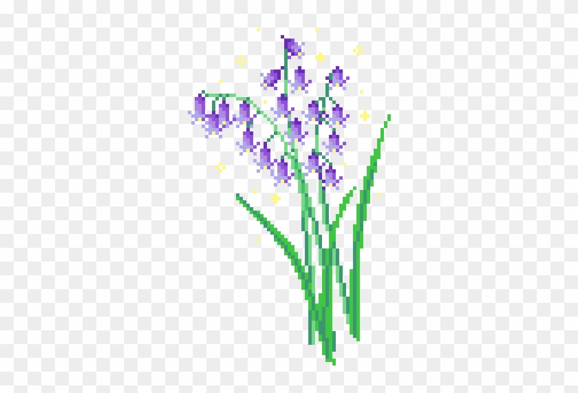 “ Bluebells ♥ ” - Purple Flower Pixel Gif #825576