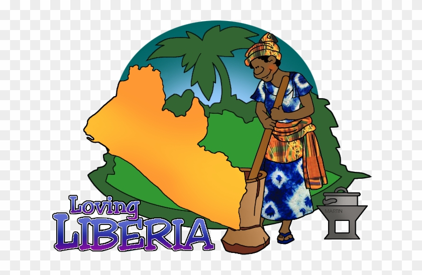 Liberia Map - Clip Art Phlip Martin Travel Maps #825630
