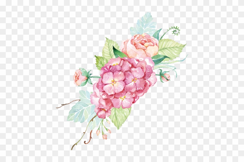 Flowers Rose Watercolor Painting Floral Design - Bridesmaid Jewelry Set Blush Crystal Earrings, Bridesmaid #825648