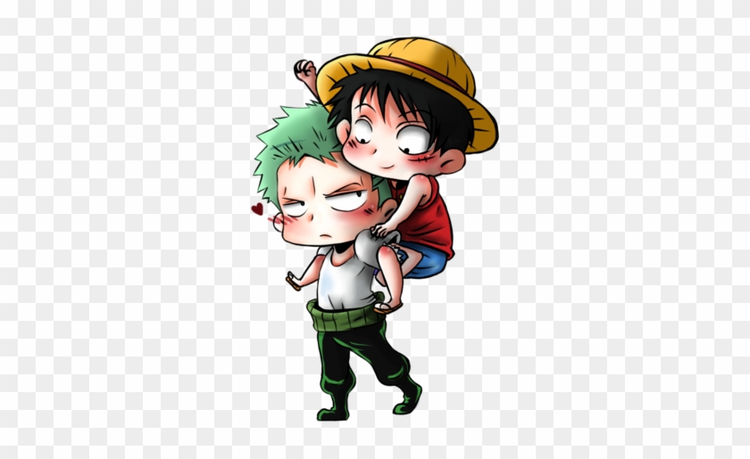 Zoro X Luffy Chibi Yaoi Fanart By Arisa-chibara - Monkey D. Luffy #825666