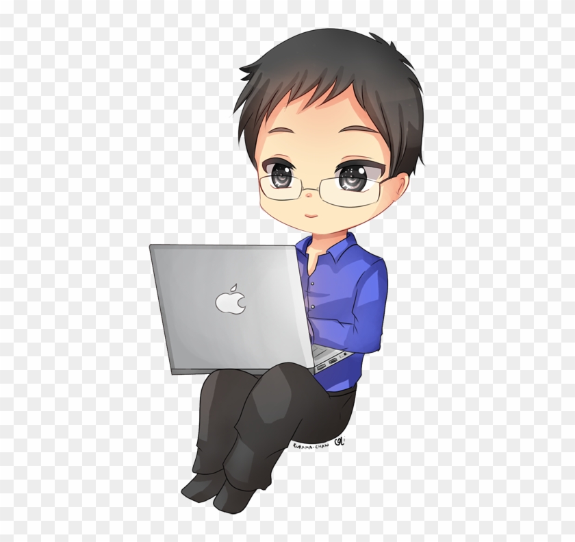 Chibi Commission For Anadar By Kurama Chan - Chibi Boy With Laptop #825676