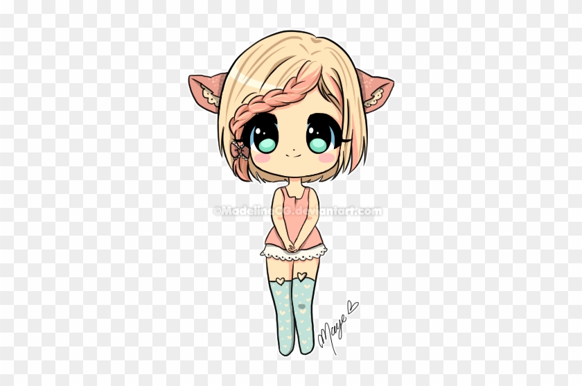 Mii Chibi Art Trade By Madelinecg On Deviantart Cute Chibi Art Styles Free Transparent Png Clipart Images Download