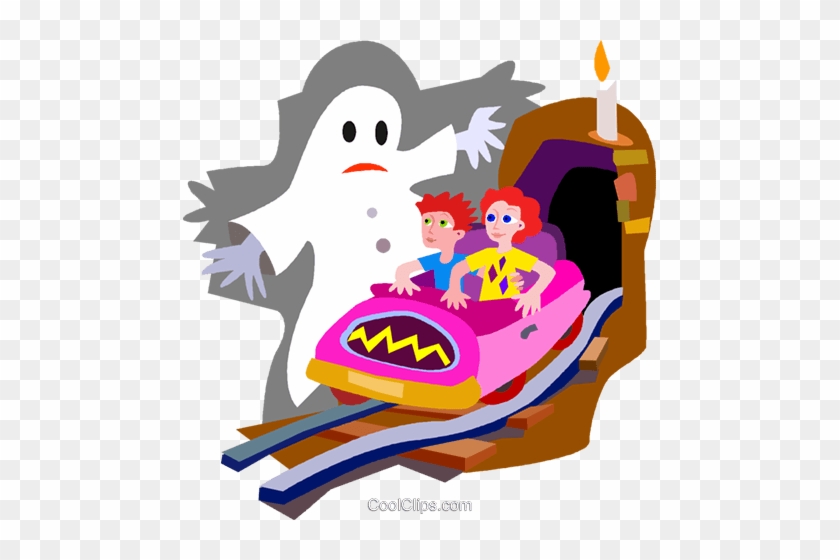 Haunted House Clipart Transparent Background - Haunted House Ride Cartoon #825734