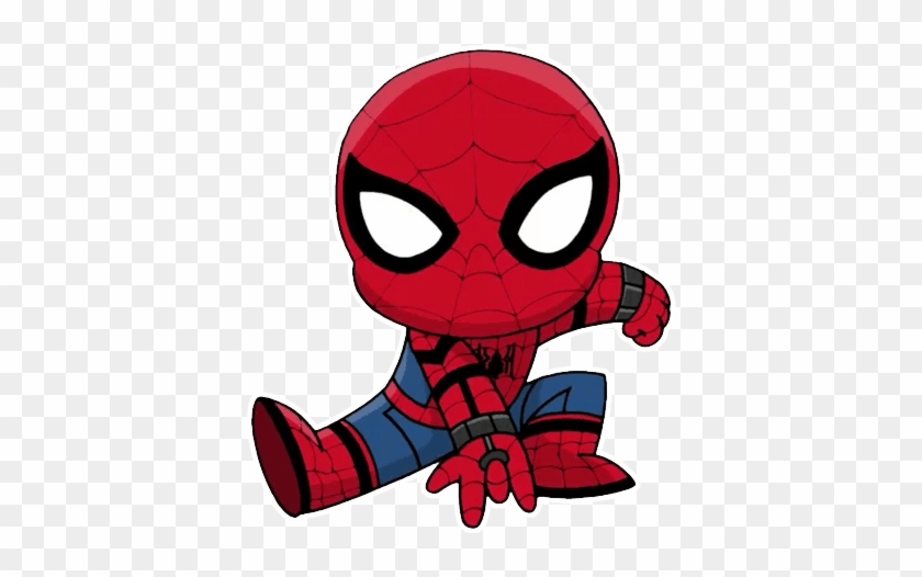 Чиби Telegram Sticker - Spiderman Homecoming Coloring Pages Chibi #825790