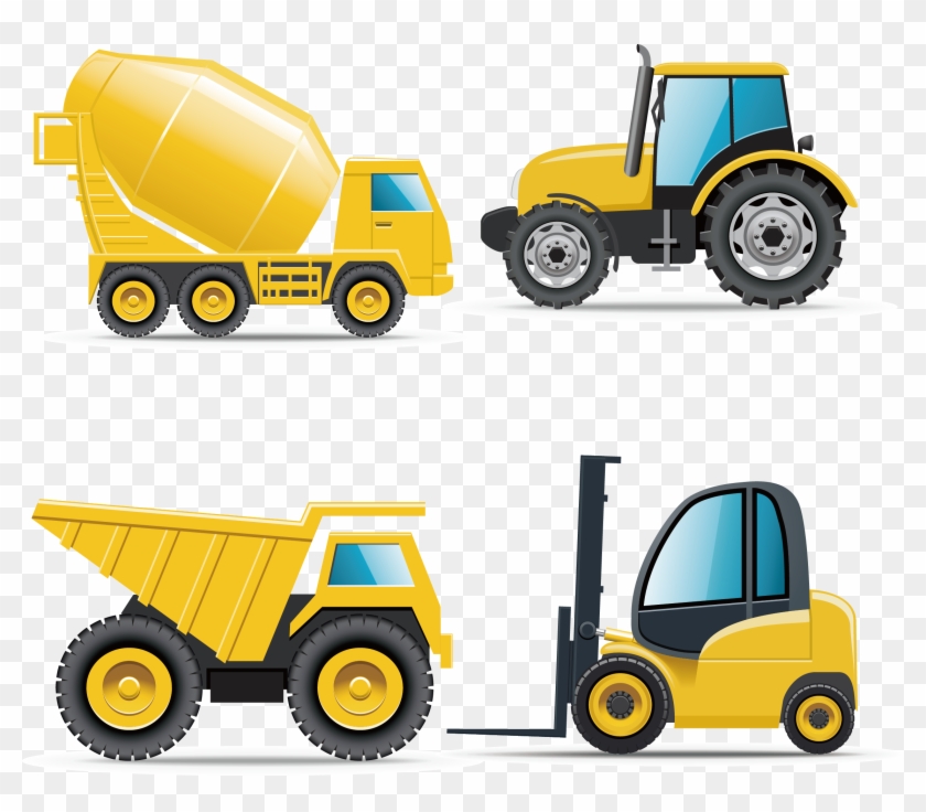 Car Heavy Equipment Architectural Engineering Truck - Thestickershop Diggers And Tractors - Kids Room Light #825813