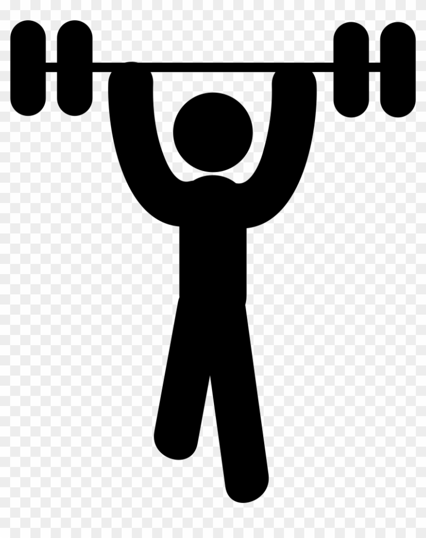 Man Lifting Weights Vector - Man Lifting Weights Icon #825812